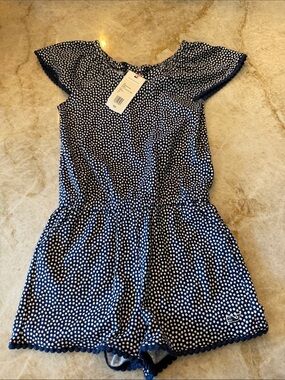 Vineyard vines Navy Polka Dot Girls Romper
